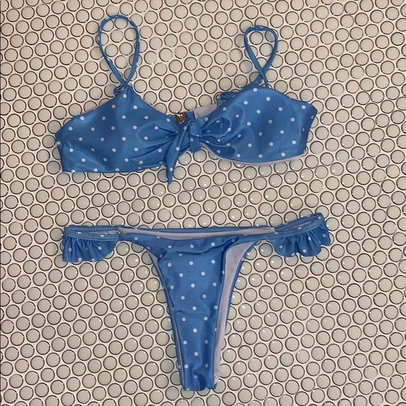 Sky Tie Bikini Set - Picture 3 of 4